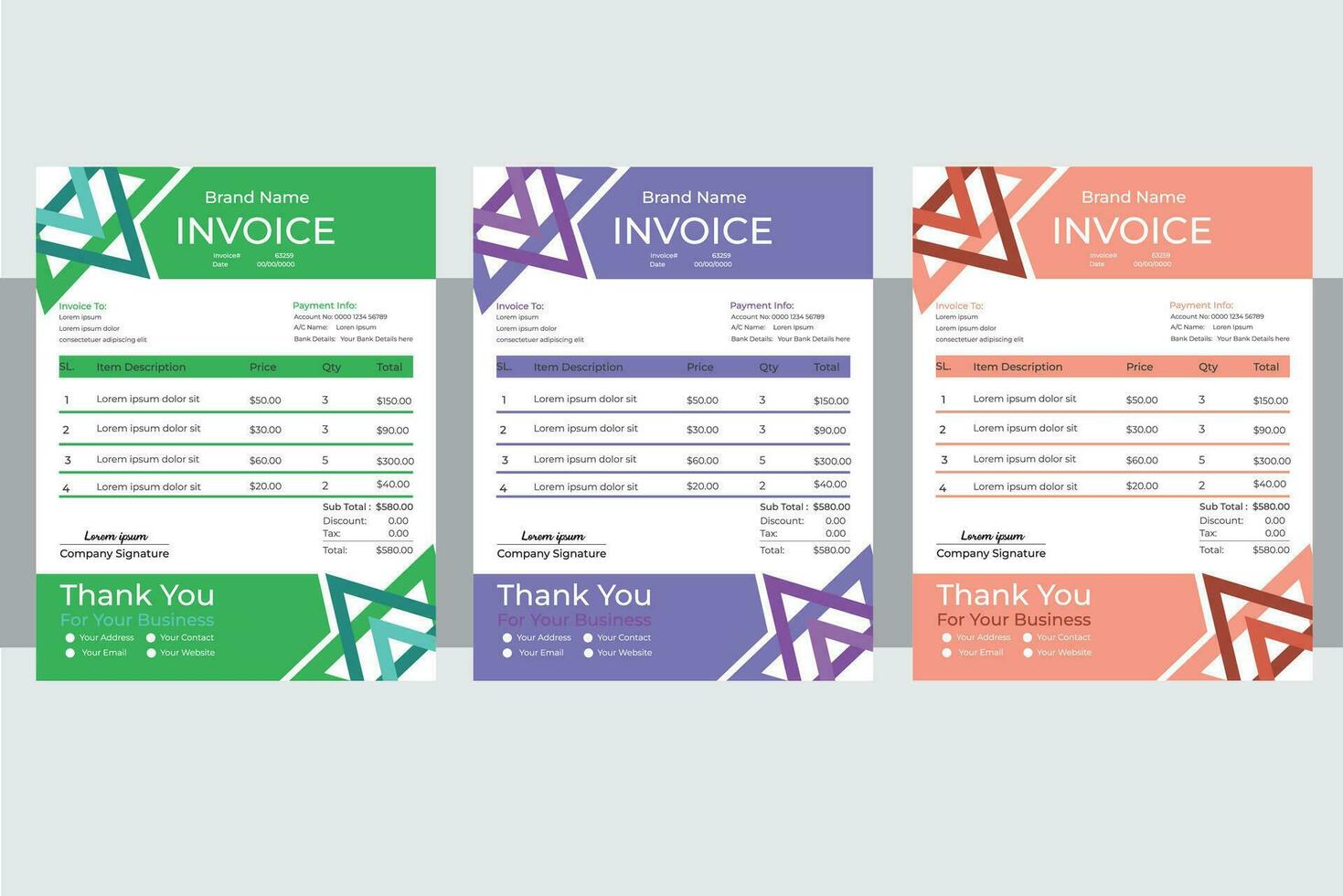 Invoice Design Template vector