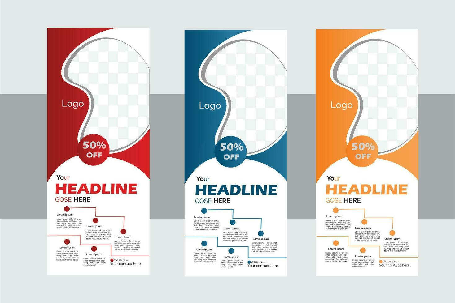 Rollup Banner Template vector