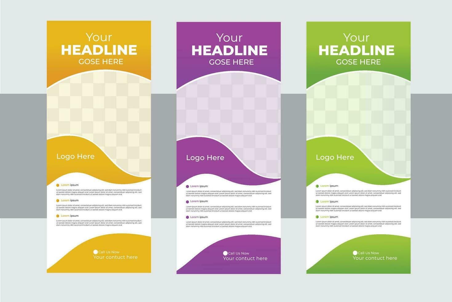 Rollup Banner Template vector