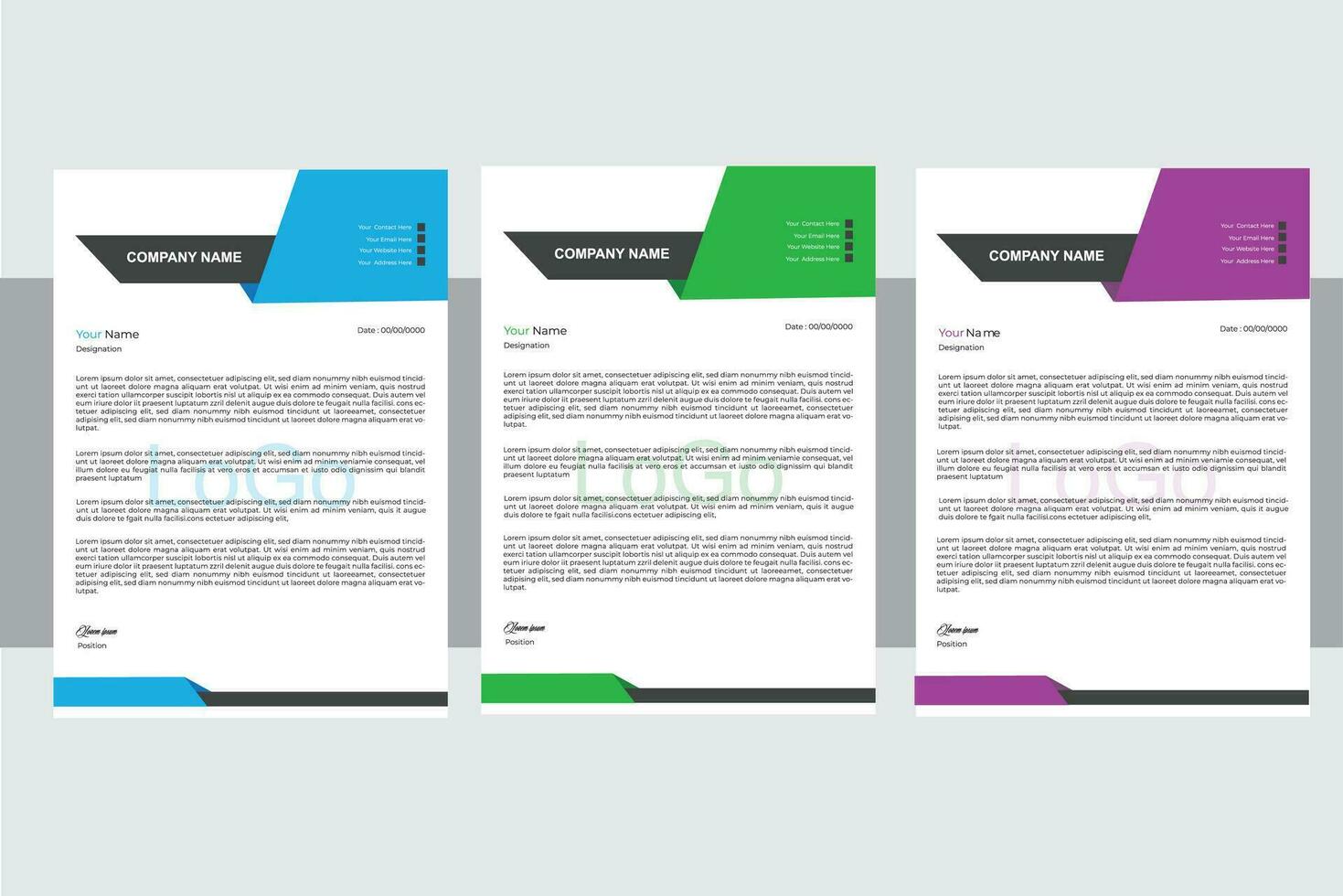 Letterhead Design Template vector