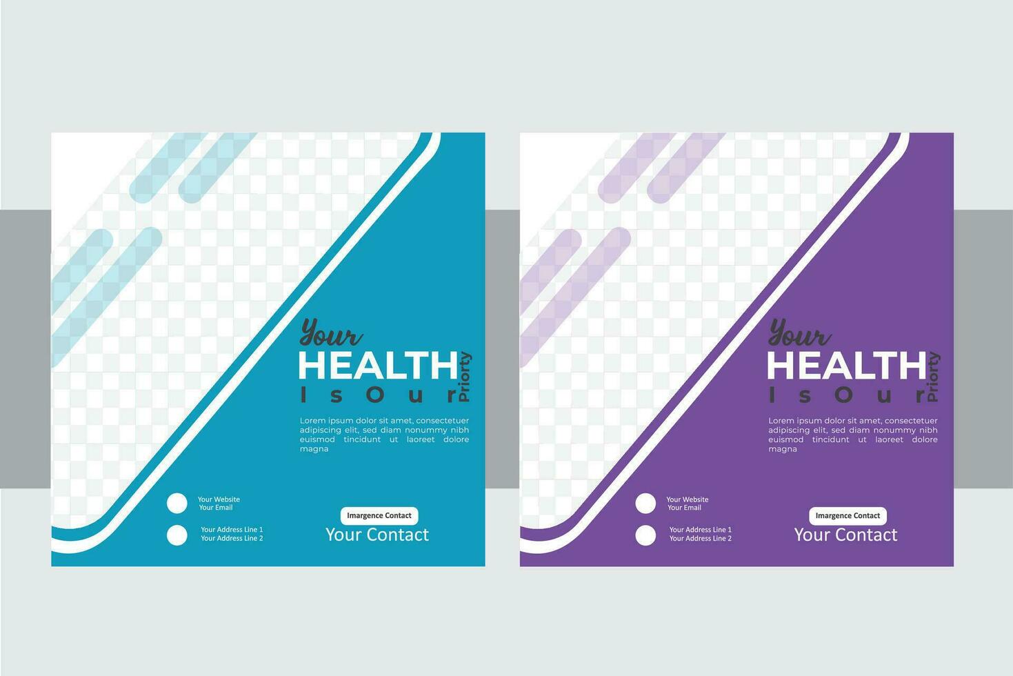 Medical Social Media Post  design template. vector