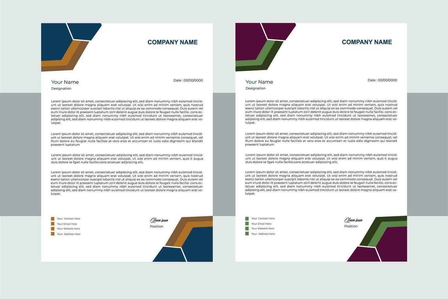 Letterhead Design  Template vector