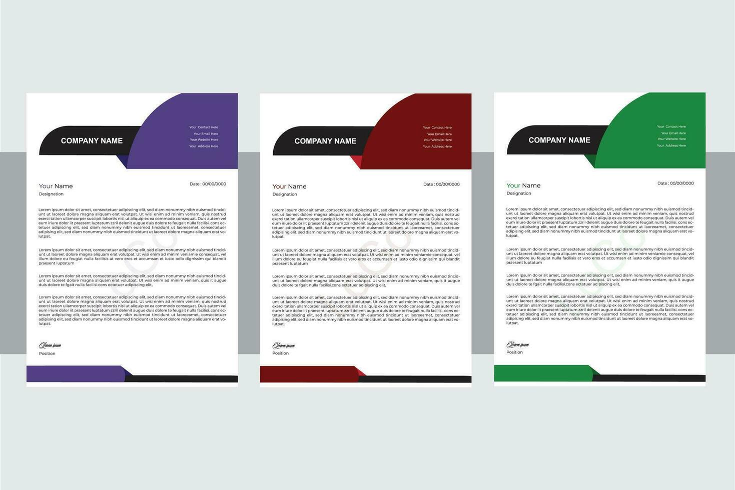 Letterhead Design Template vector