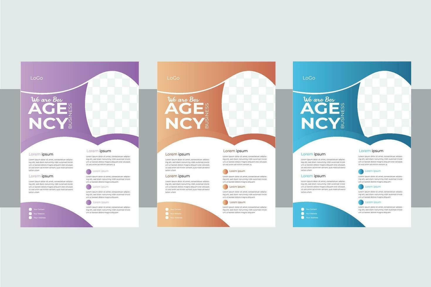 Business  Flyer Design Template. vector