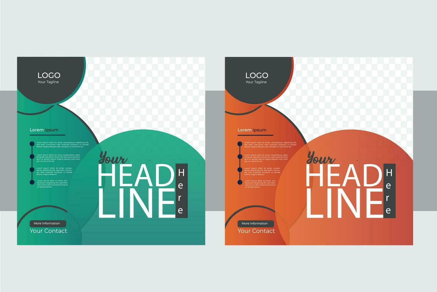 Social Media Post Design Template. vector