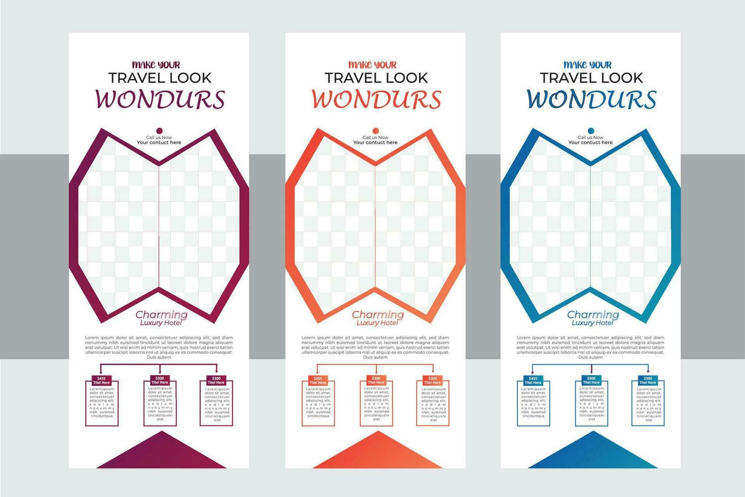 Rollup Banner design template. vector