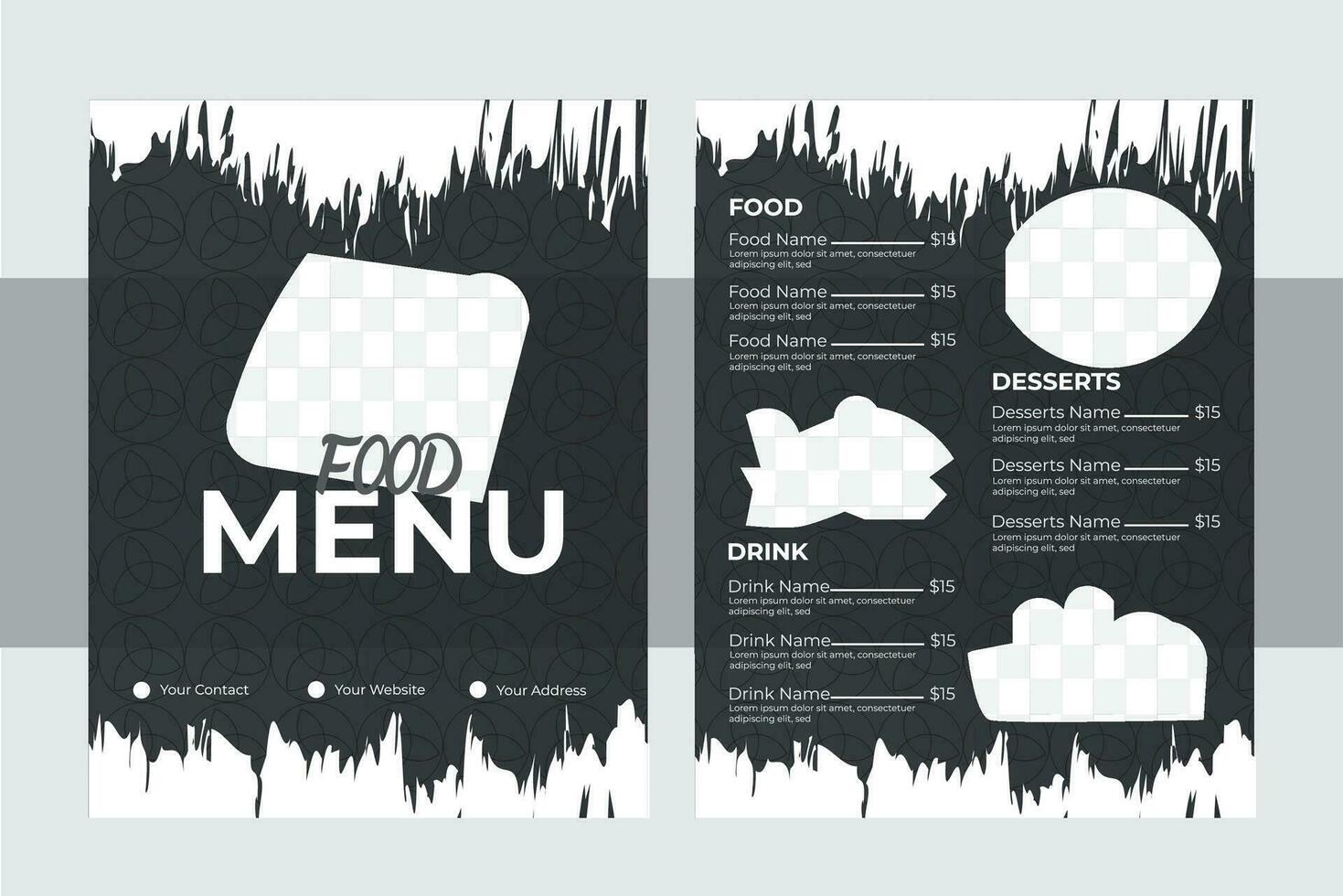 Modern Restaurant Menu Card Design  Template vector