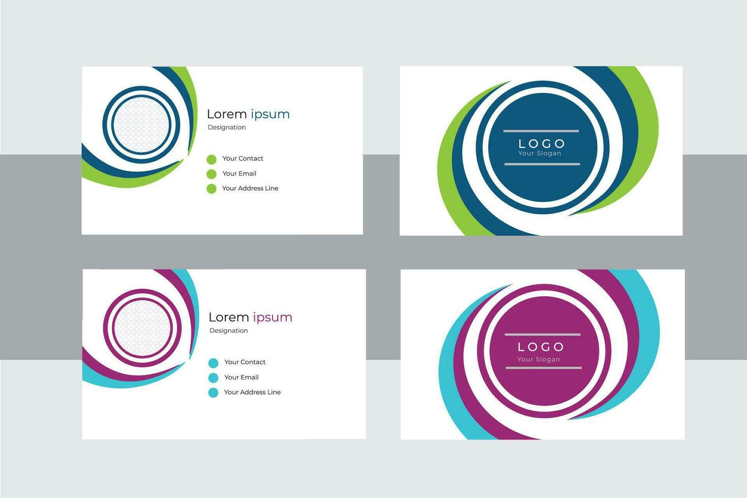Modern Business Card Design Template. vector