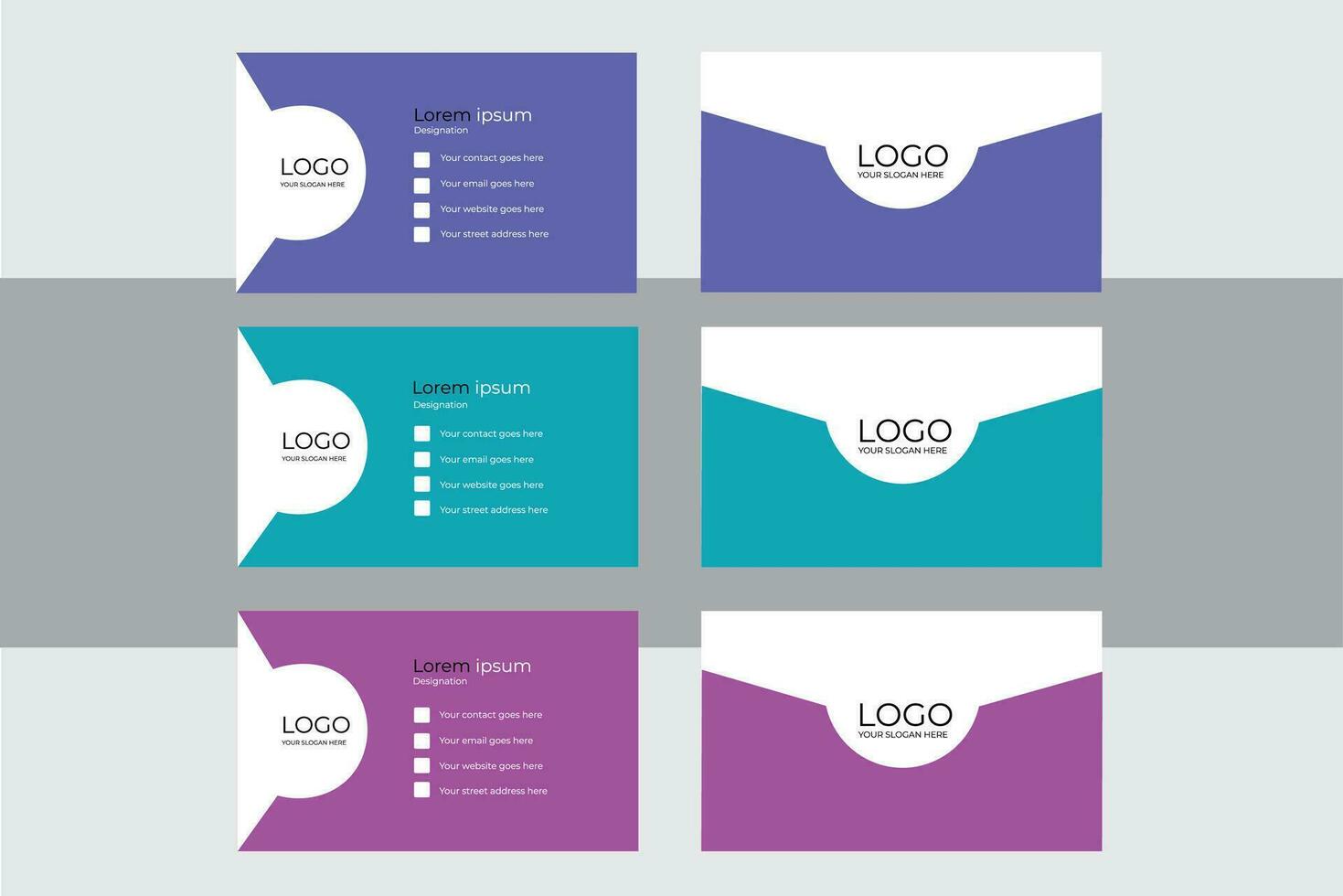 Business Card Template Design . vector