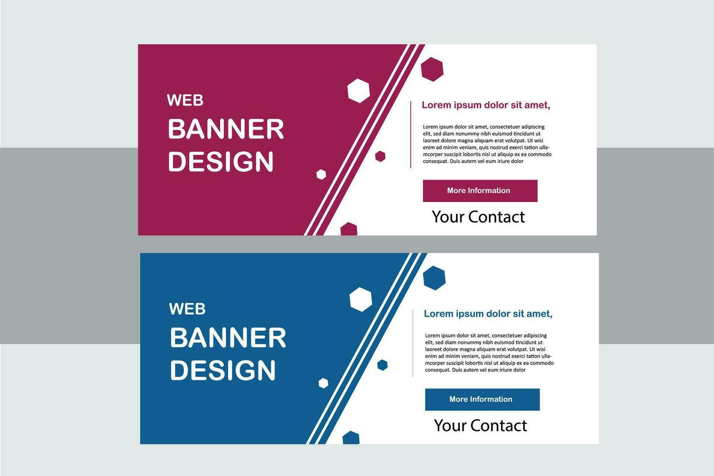 Corporate Modern Web banner Design Template vector