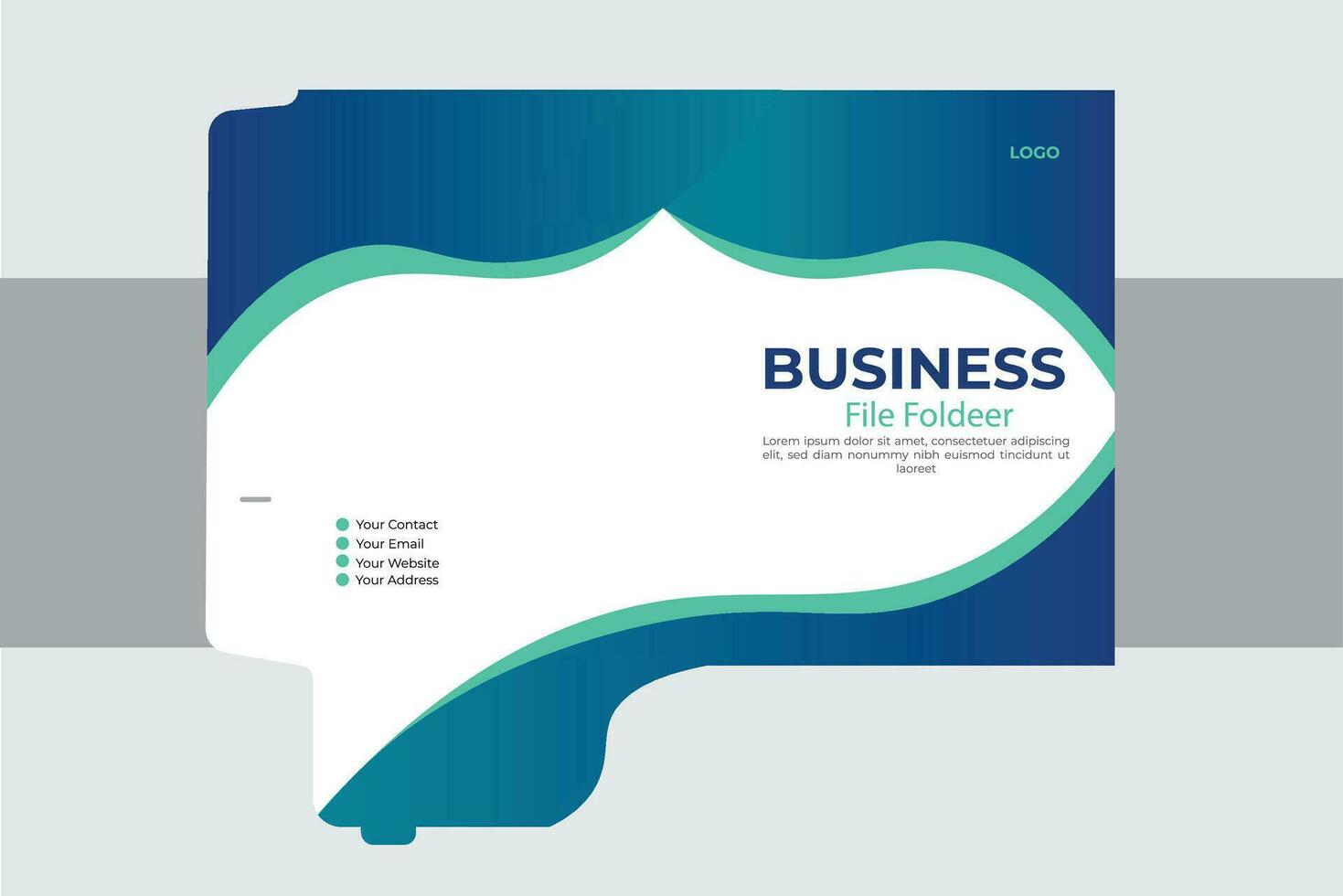 Modern Official File Folder Design Template. vector