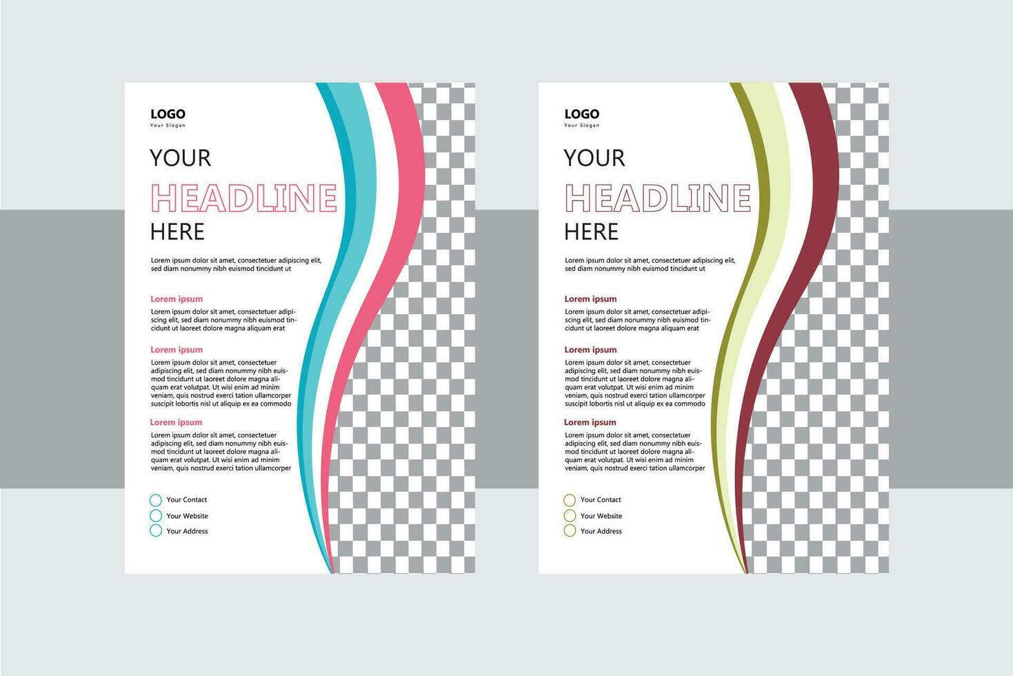 Official Business Flyer Design Template. vector