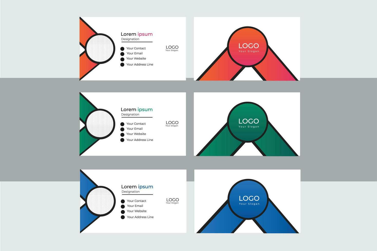 Modern Business Card Design Template. vector