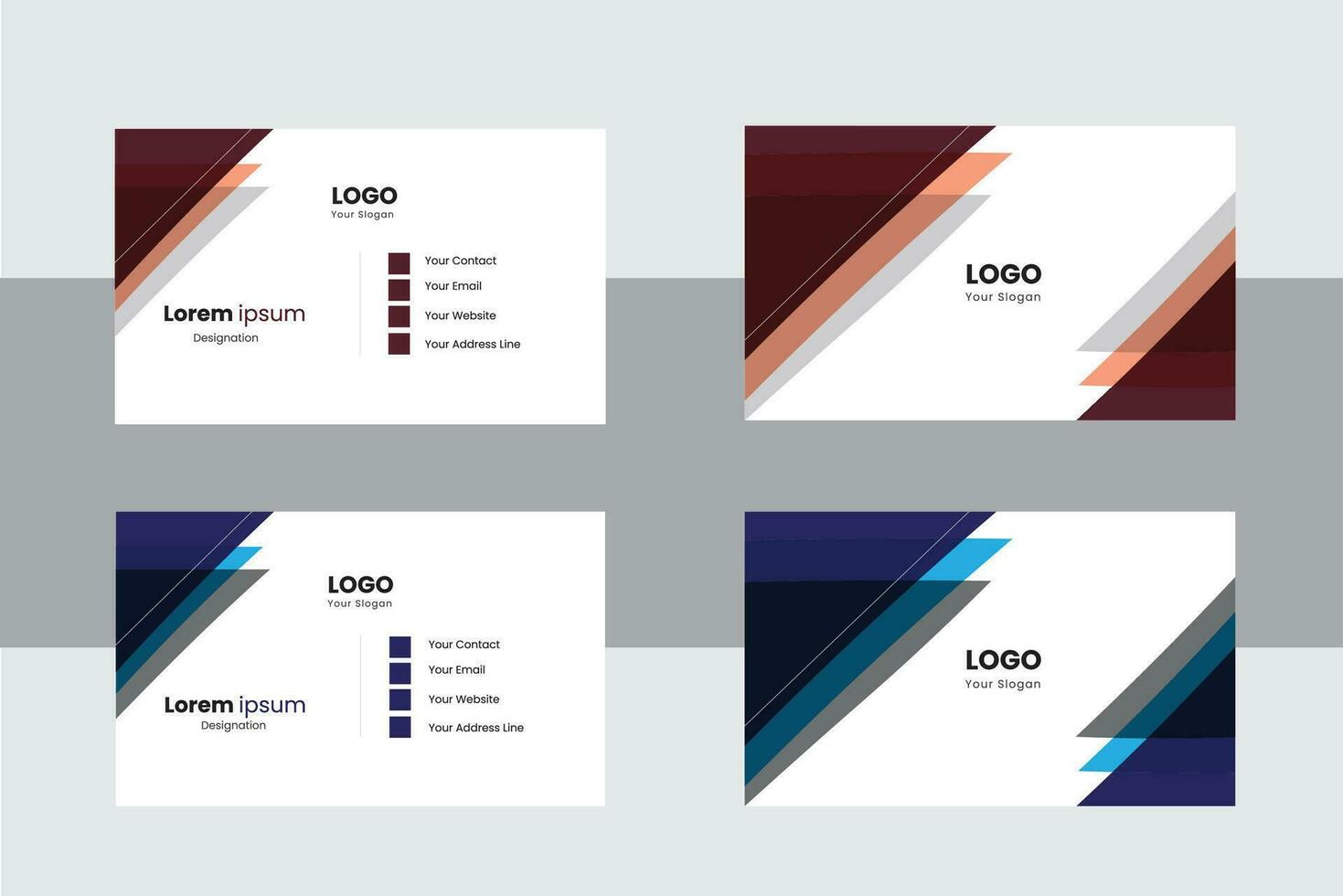 Modern Business Card Design Template. vector