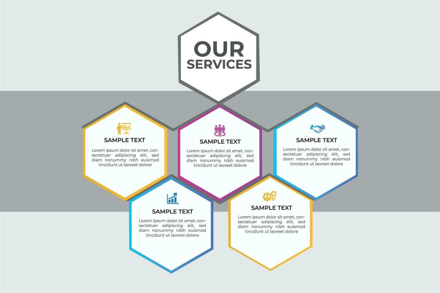 Modern Corporate Infographic Design Template. vector