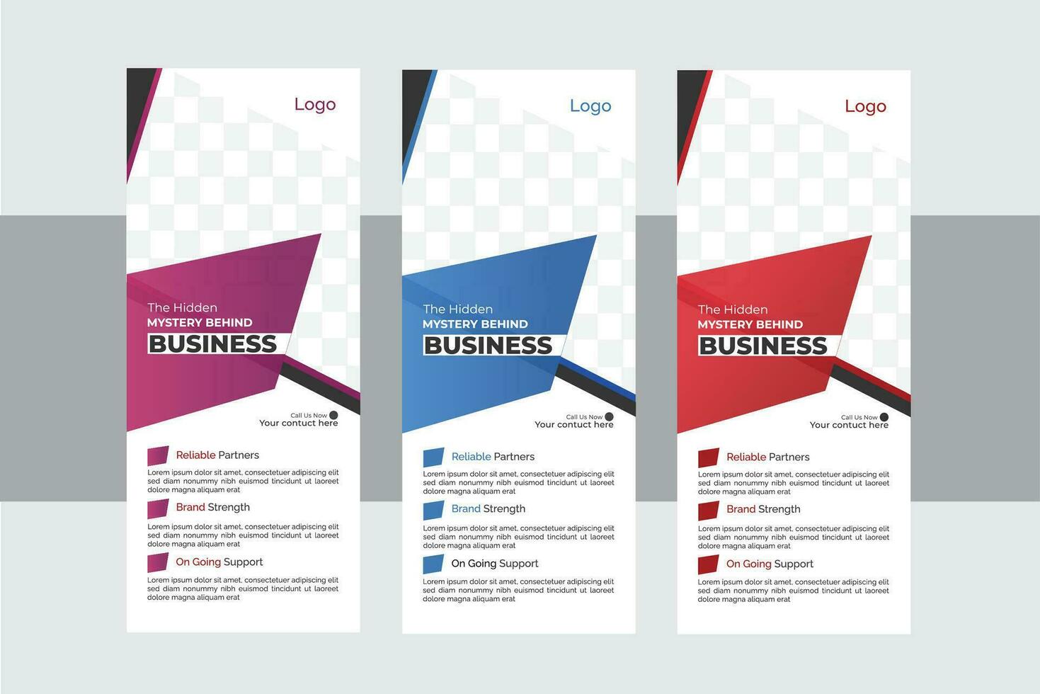 Rollup Banner Design Template. vector
