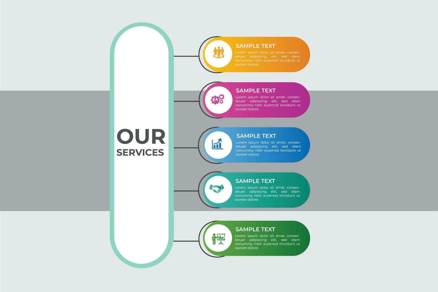 Modern Corporate Infographic Design Template. vector