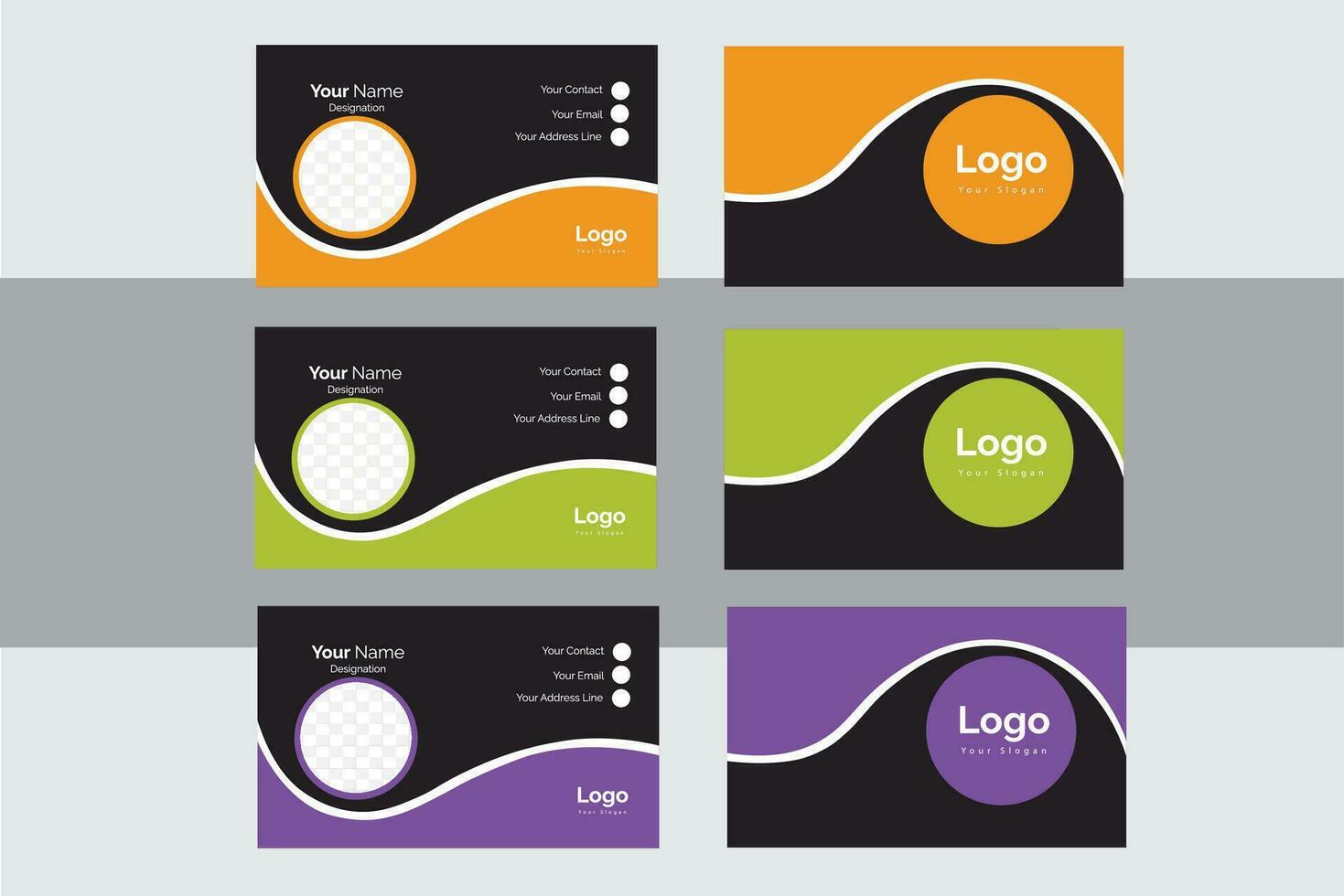 Business Card Template Design . vector