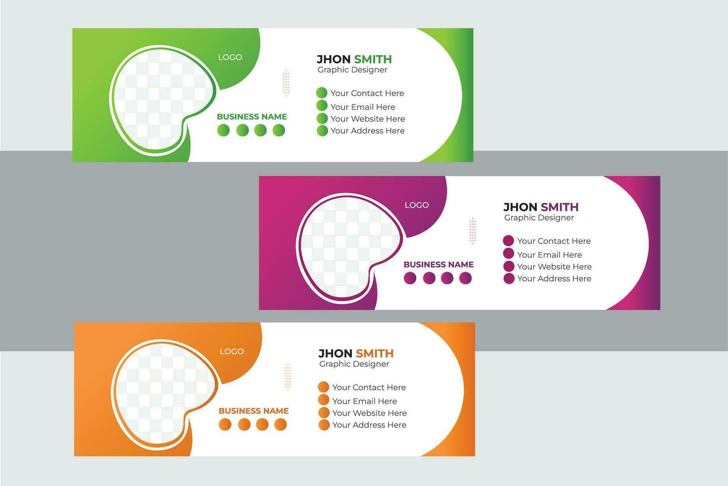 Email signature Design Template. vector