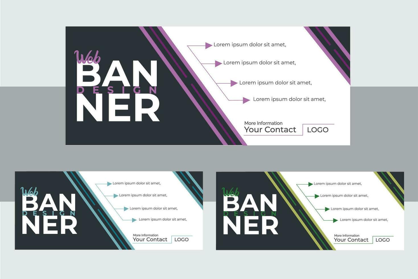 Web Banner Design Template. vector