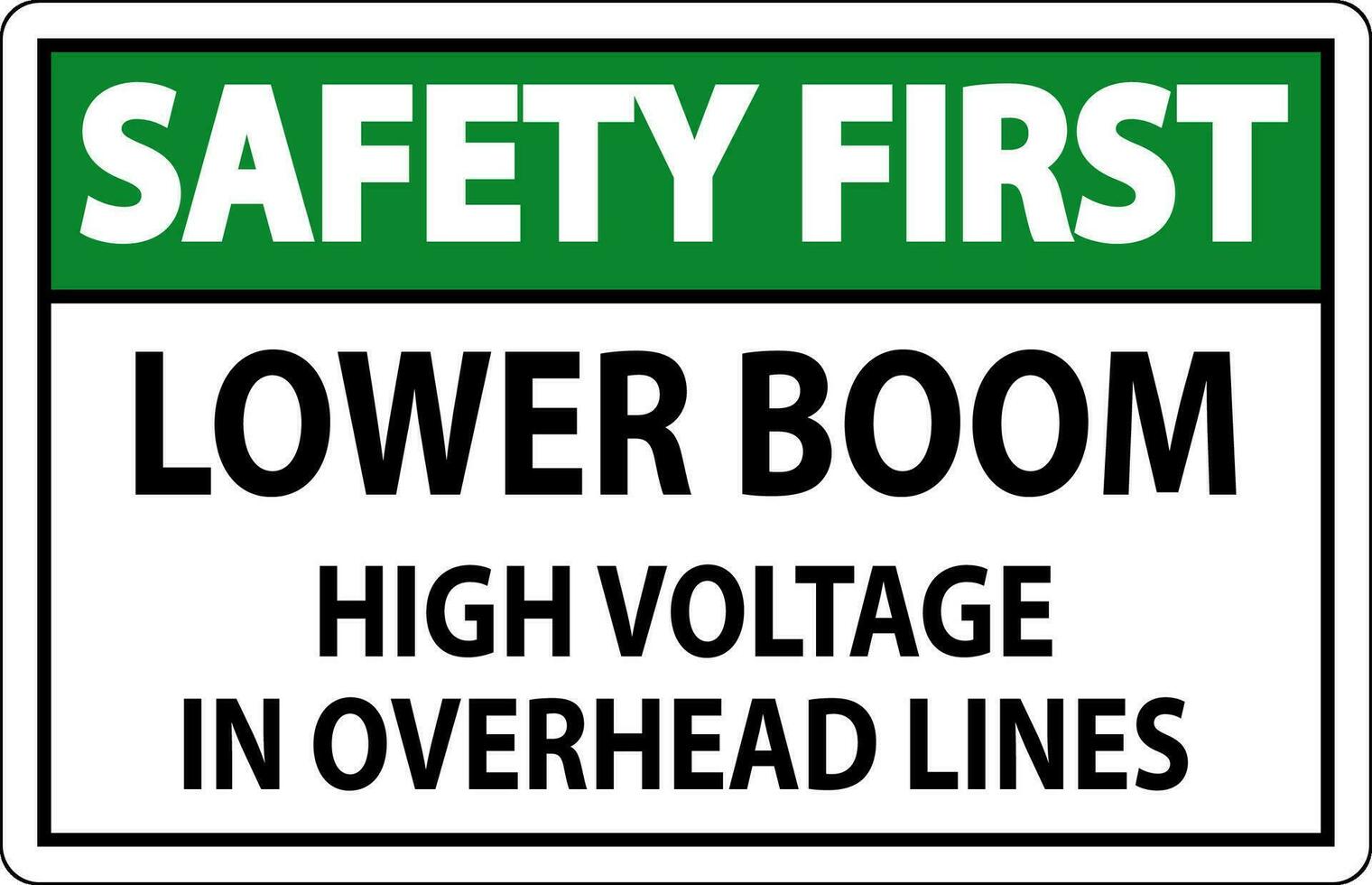 eléctrico la seguridad firmar peligro - inferior auge alto voltaje en gastos generales líneas vector