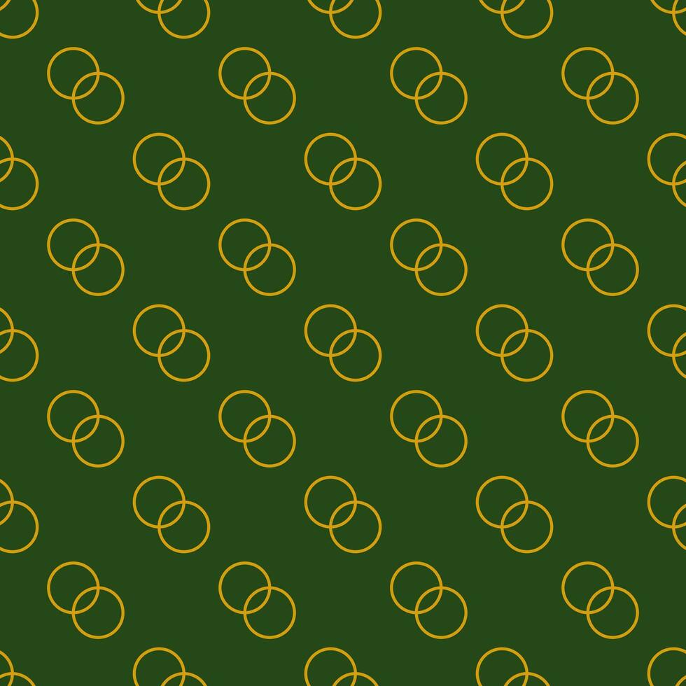 Seamless geometric pattern. Art deco style with golden rings. Vector print for fabric background