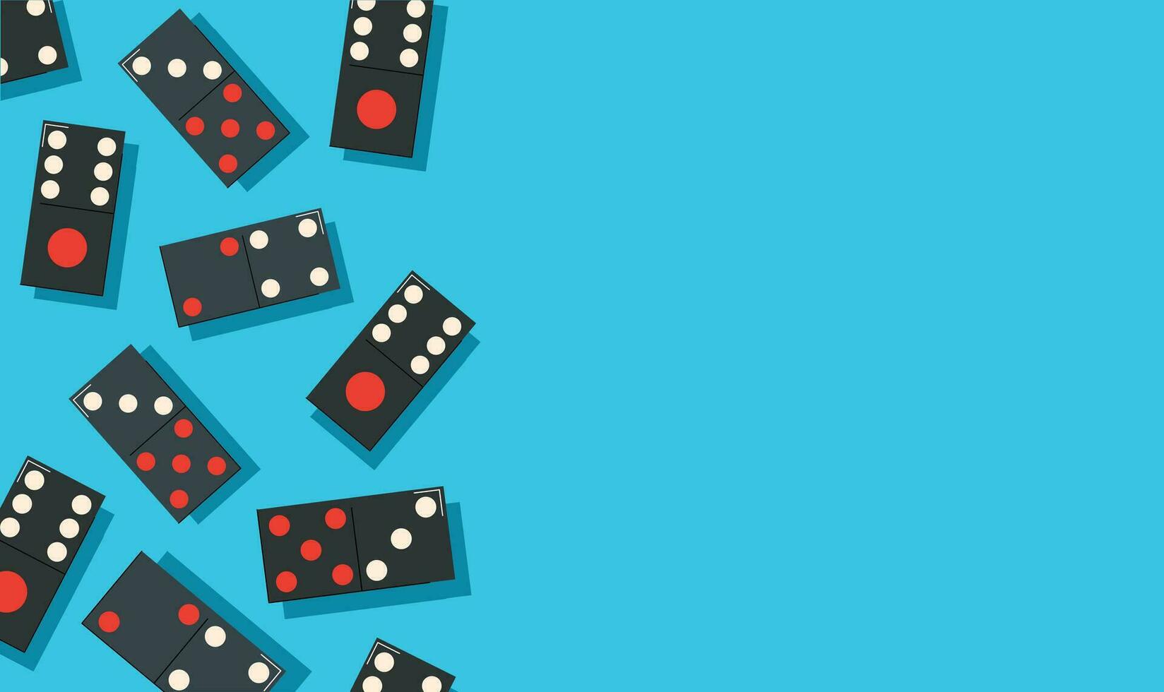 Domino pieces background. Board game vector illustration
