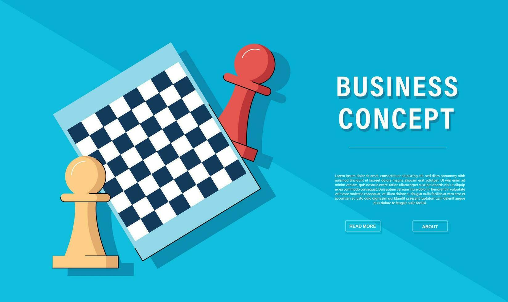 Chessboard business strategy concept. vector illustration