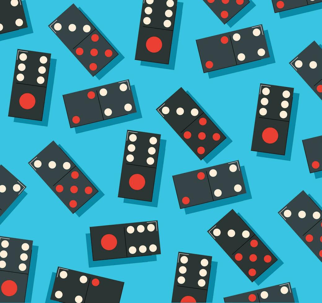 Domino pieces background. Board game vector illustration