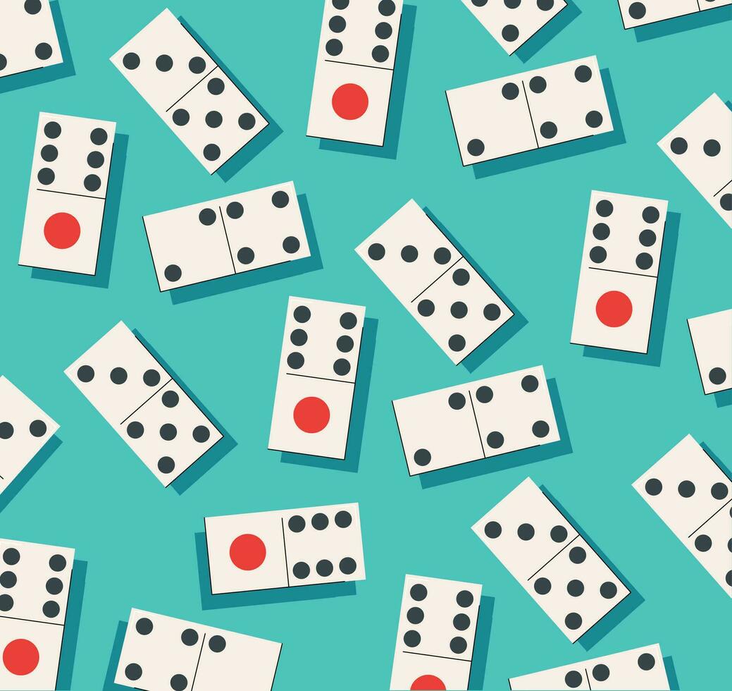 Domino pieces background. Board game vector illustration