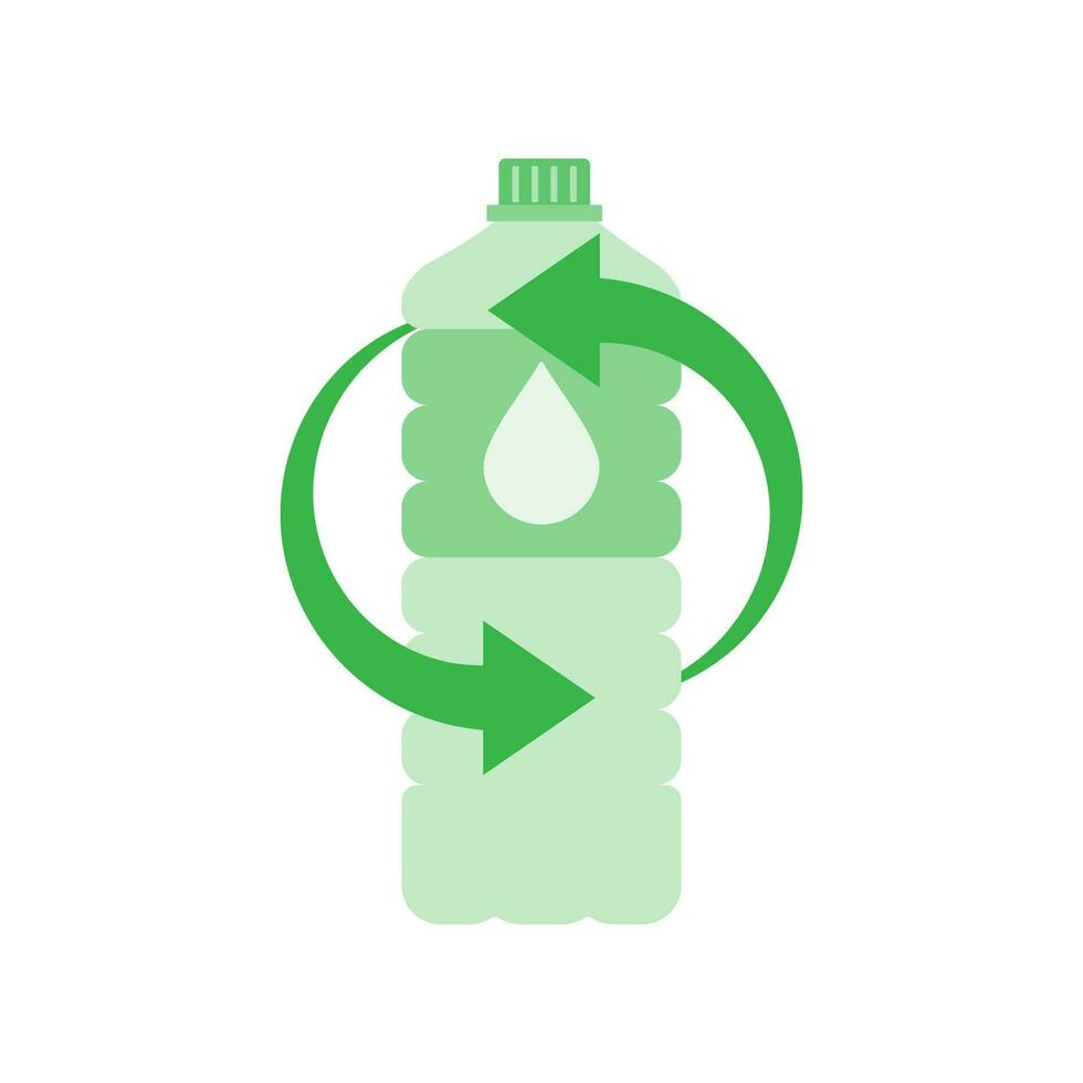 Recycle recycling symbol. Recycle plastic. Green recycling plastic bottle. Vector stock illustration