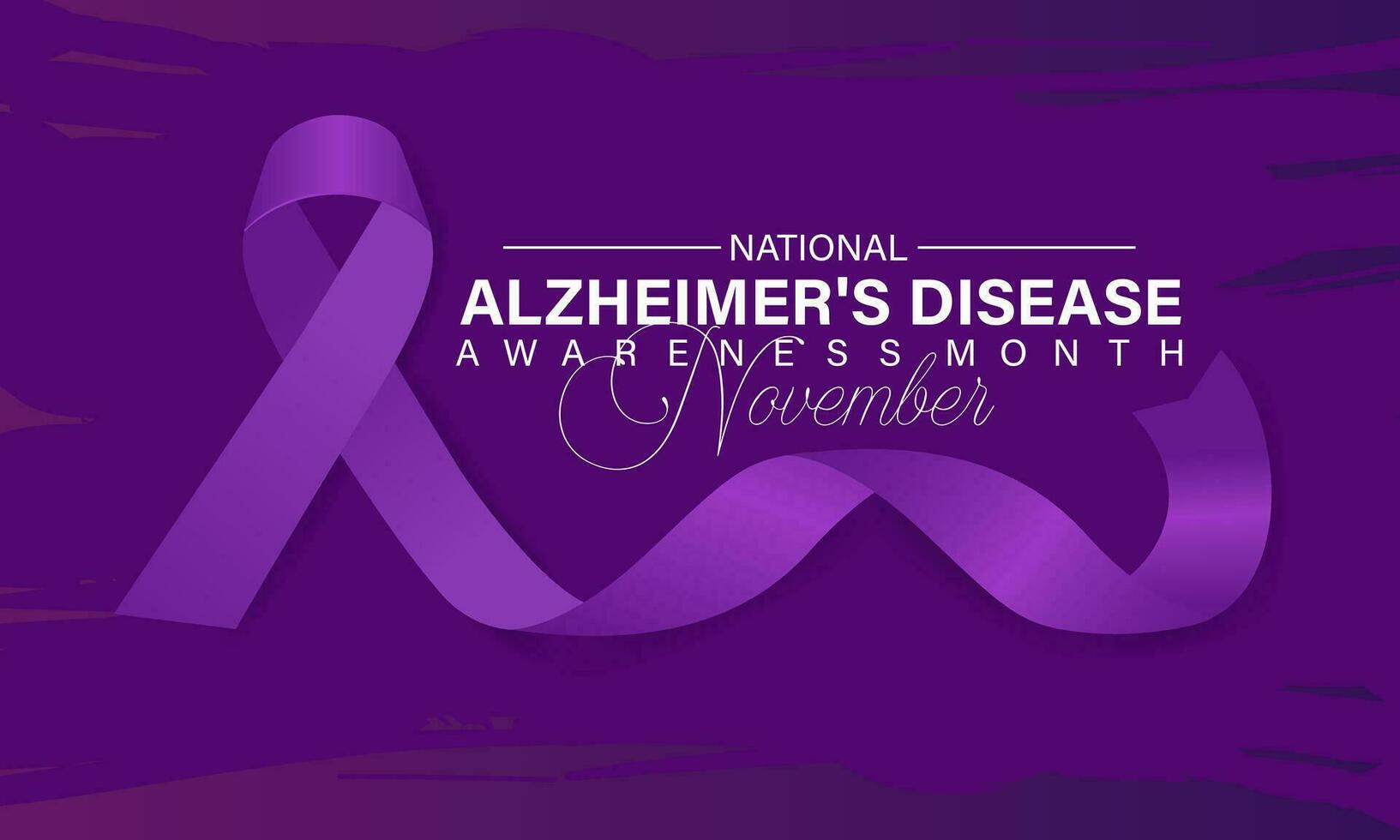 Alzheimer enfermedad conciencia mes es observado cada año en noviembre.fondo, bandera, tarjeta, póster, modelo. vector ilustración.