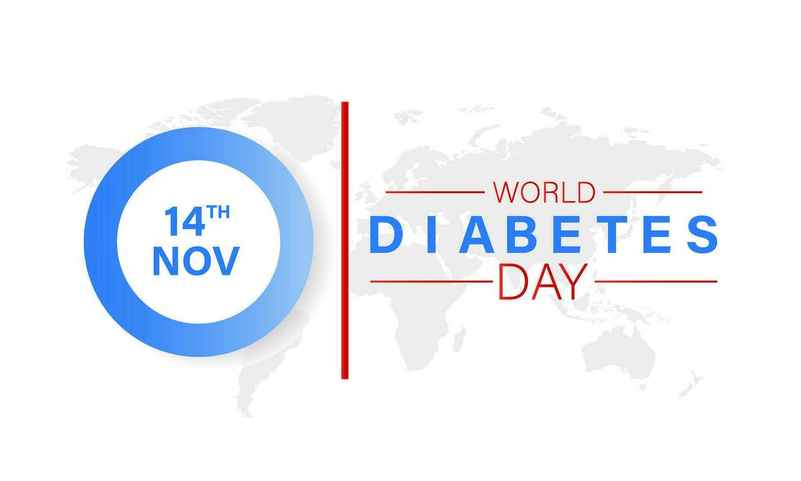 World diabetes day awareness poster banner background design with blue Background, banner, card, poster, template. Vector illustration.