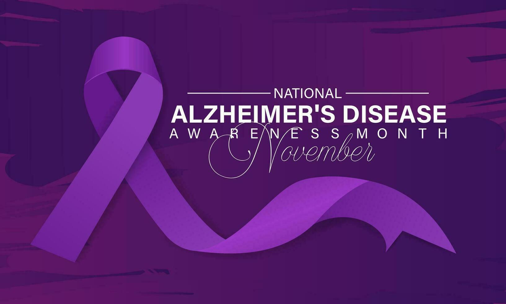 Alzheimer's disease awareness month is observed every year in november. Holiday concept. Background, banner, card, poster, template. Vector illustration. Vector template.