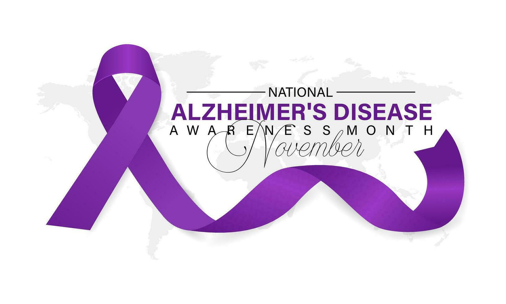 Alzheimer's disease awareness month is observed every year in november. Holiday concept. Background, banner, card, poster, template. Vector illustration. Vector template.
