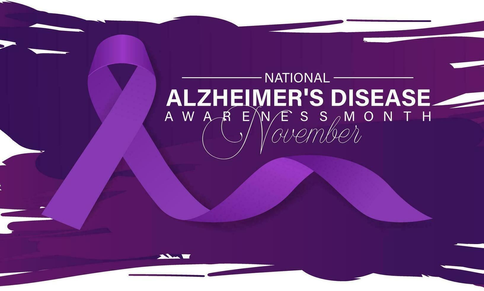 Alzheimer's Disease awareness month is observed every year in November.Background, banner, card, poster, template. Vector illustration.