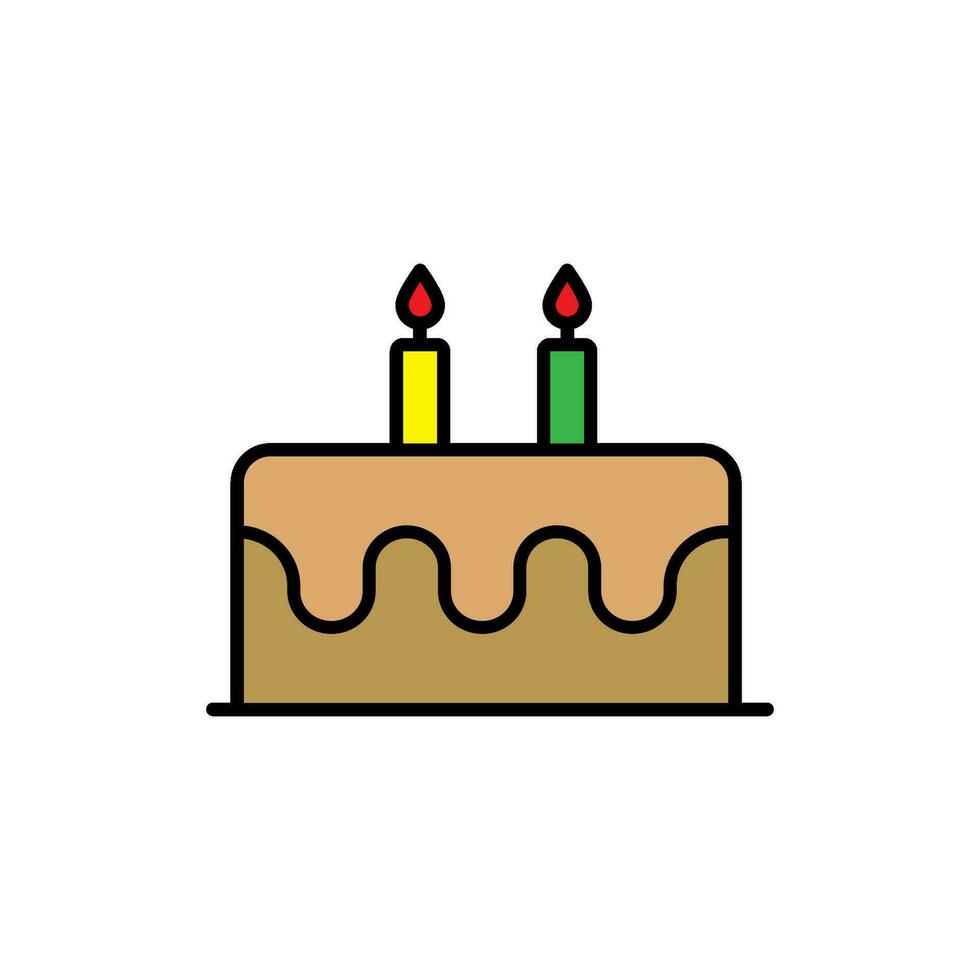 cumpleaños pastel icono vector diseño plantillas sencillo y moderno