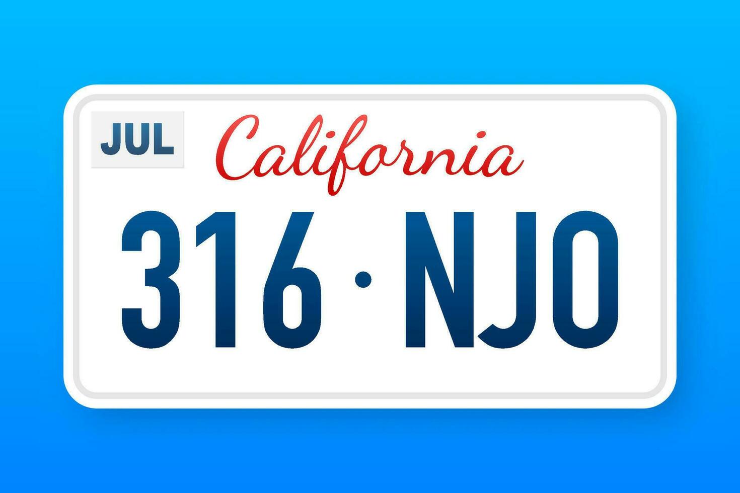 American california number. Retro style. Classic retro symbol. Vector template