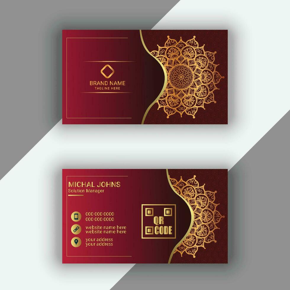 Modern Luxury business card template design vector
