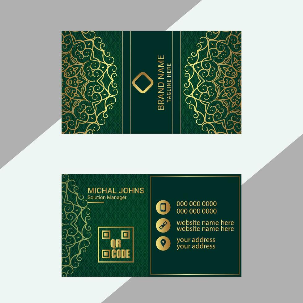 Modern Luxury business card template design vector