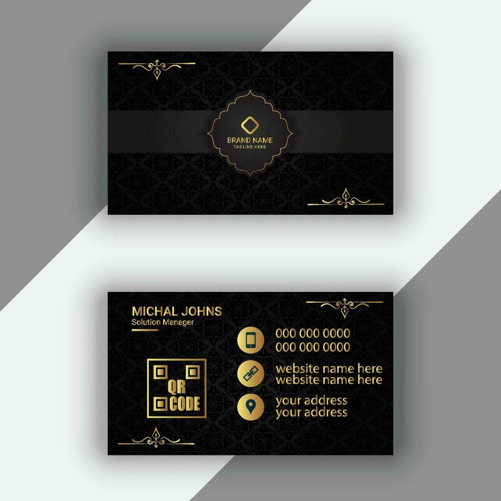 Modern Luxury business card template design vector