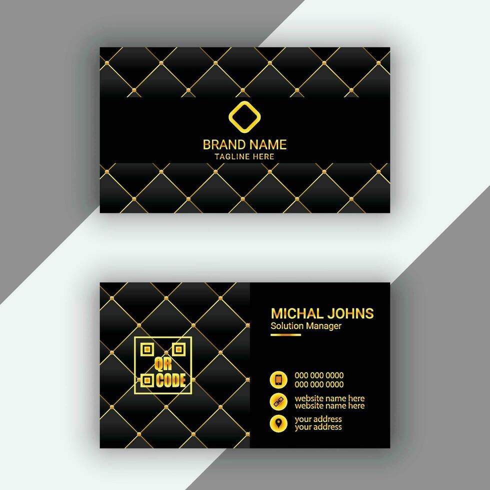 Modern Luxury business card template design vector