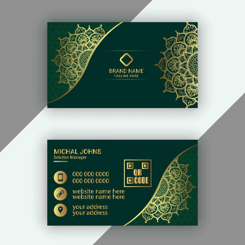 Modern Luxury business card template design vector