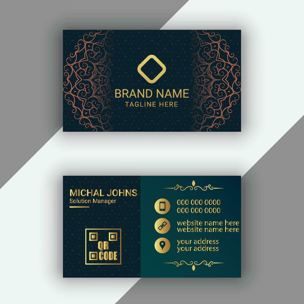 Modern Luxury business card template design vector
