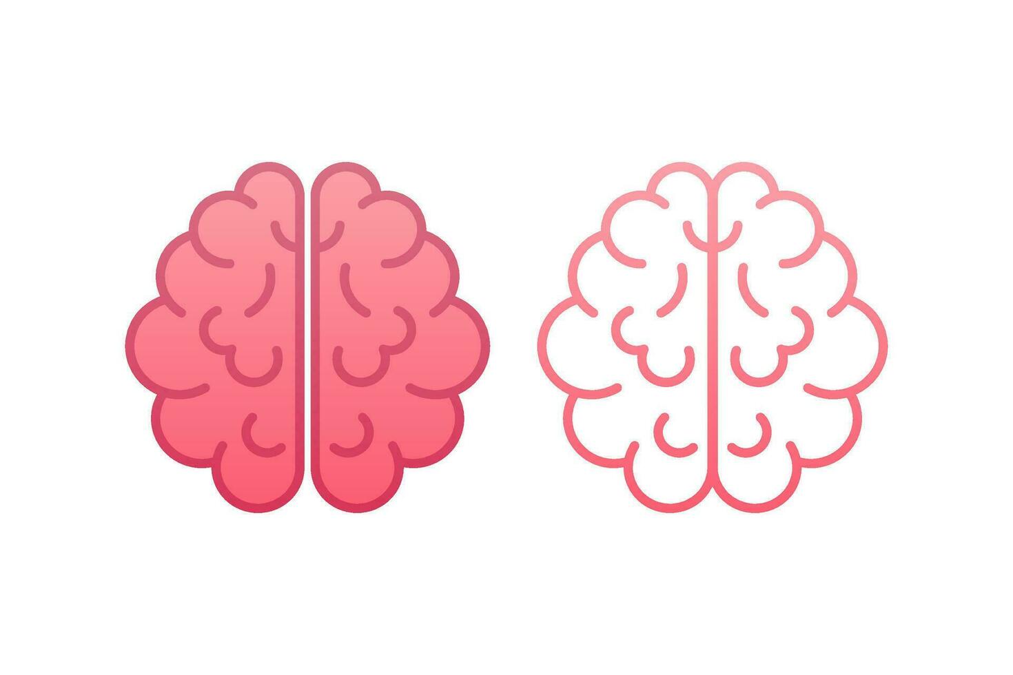 Human brain icon. Thinking process, brainstorming, good idea, brain activity. Vector stock illustration