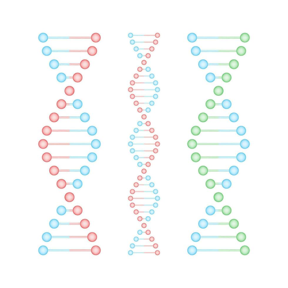 DNA strand symbol. DNA genetics. Vector stock illustration