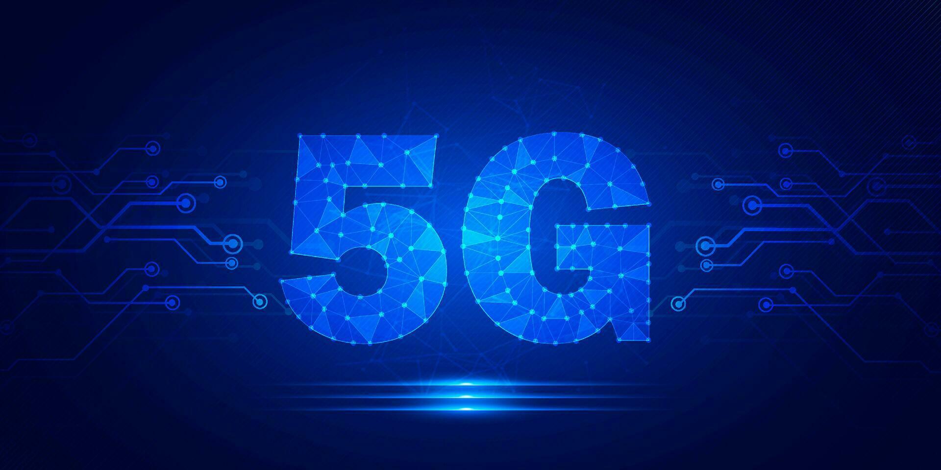 Abstract digital technology futuristic 5g wifi connect blue background, Cyber science tech layout, Innovation future Ai big data, Global internet network connection, Cloud hi-tech illustration vector