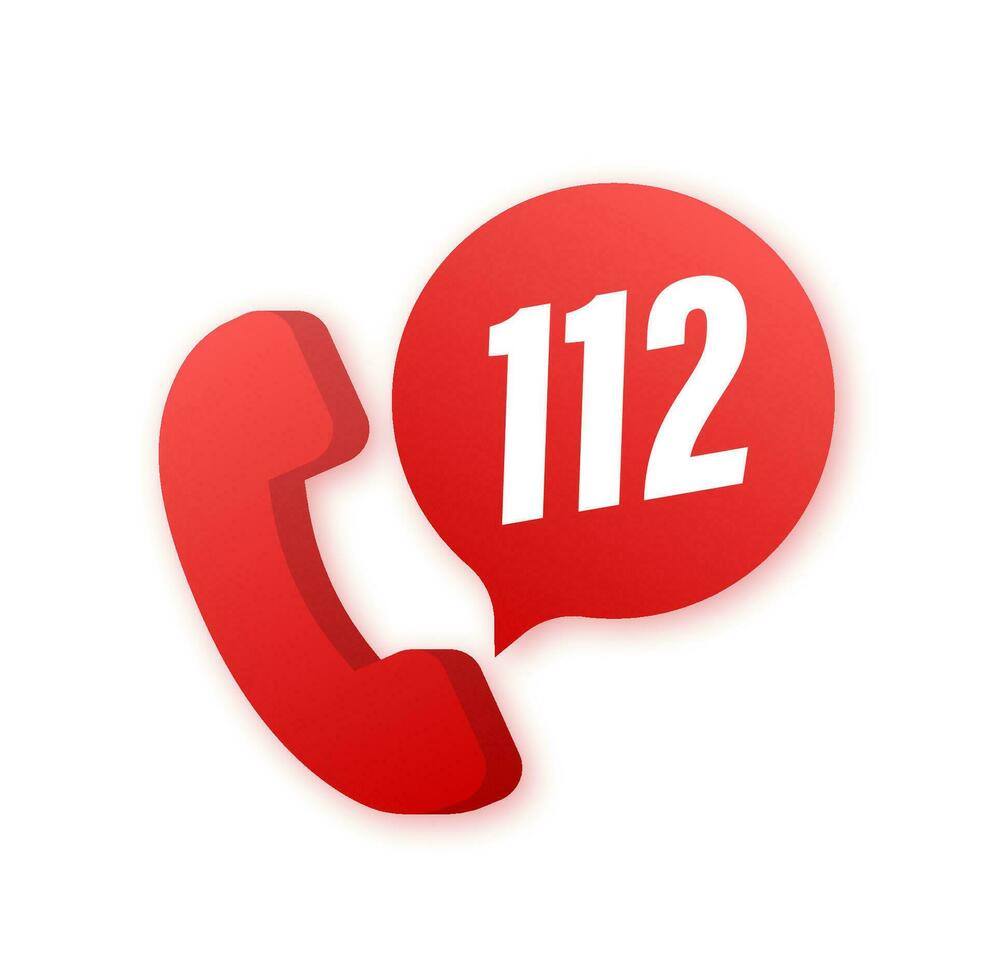 111 Emergency Call Number. SOS symbol. Vector illustration