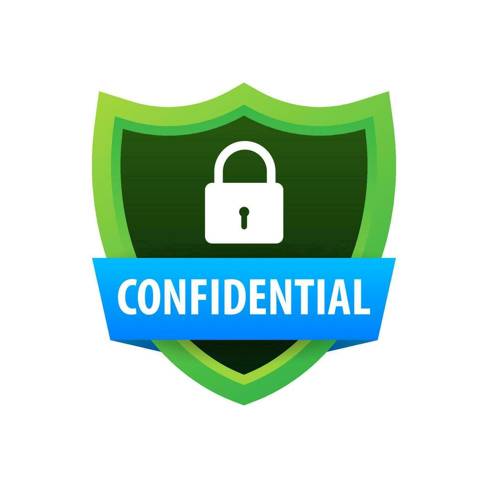 Confidential grunge vector icon. Badge or button for commerce website. Vector stock illustration