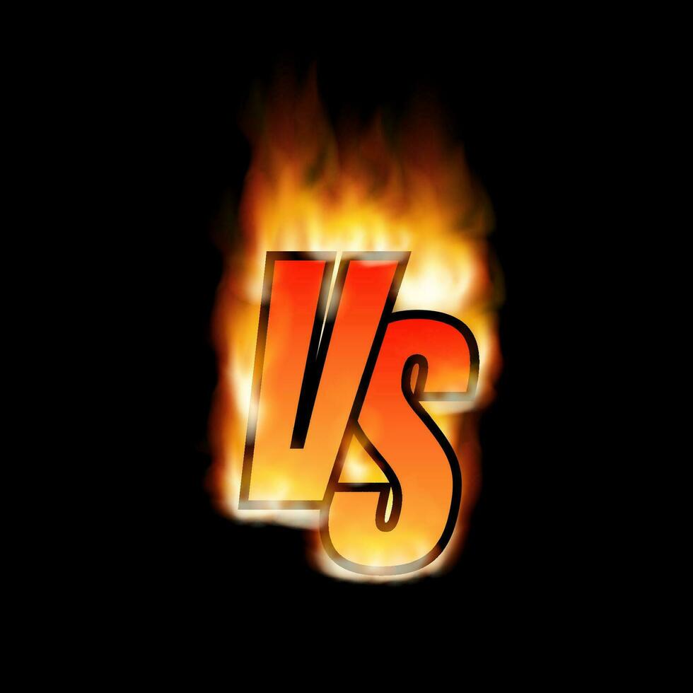 Versus logo for sports and fight competition. Battle, vs match. Vector stock illustration